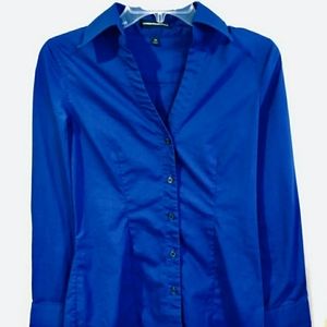 Express Design Studio Blue Button Down